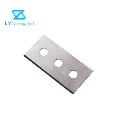 Industrial Tungsten Carbide Razor Blades Three Holes Knives Aluminum Foil Film Cutting Machine Blades