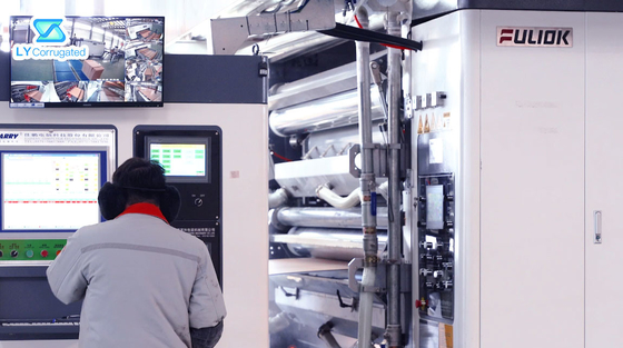 Steam Heating Corrugated Board Processing Line Long Service Life 5ply 200m / Min