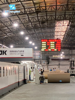 Steam Heating Corrugated Board Processing Line Long Service Life 5ply 200m / Min