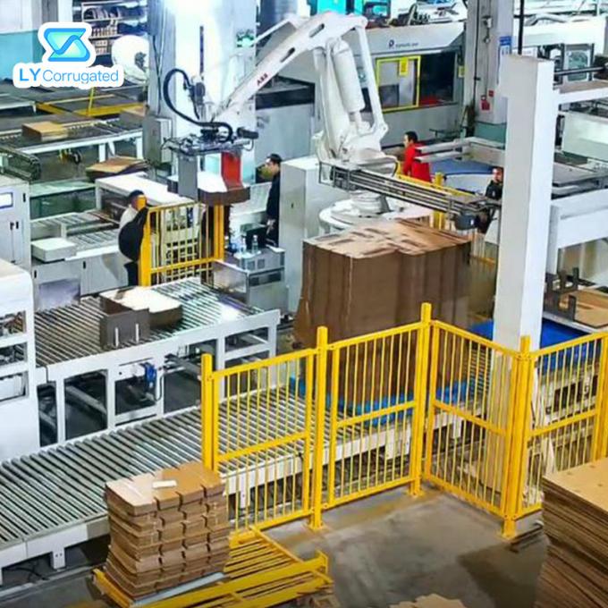 Industrial Robotic Arm Carton Packing Machine Palletizer For Cardboard ...